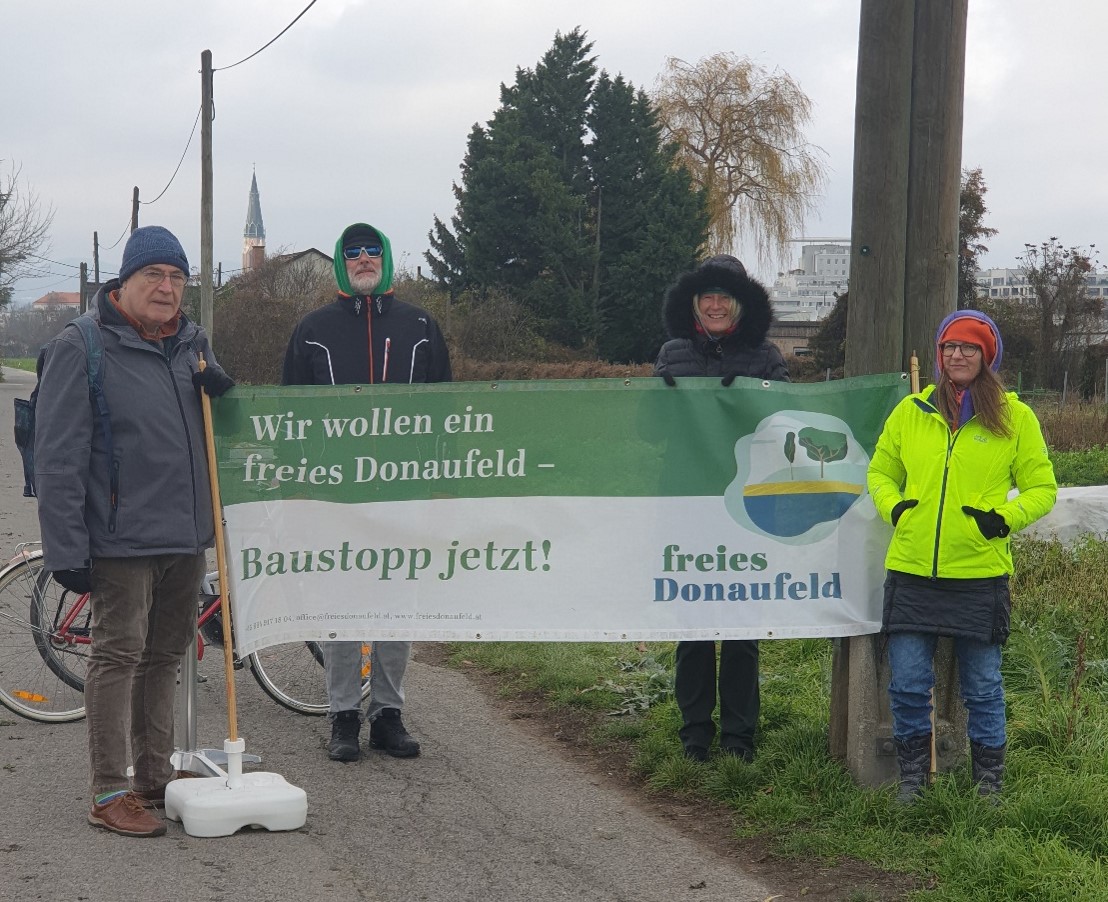 Fair Fahren im Donaufeld - Mahnwache Wechselkröte