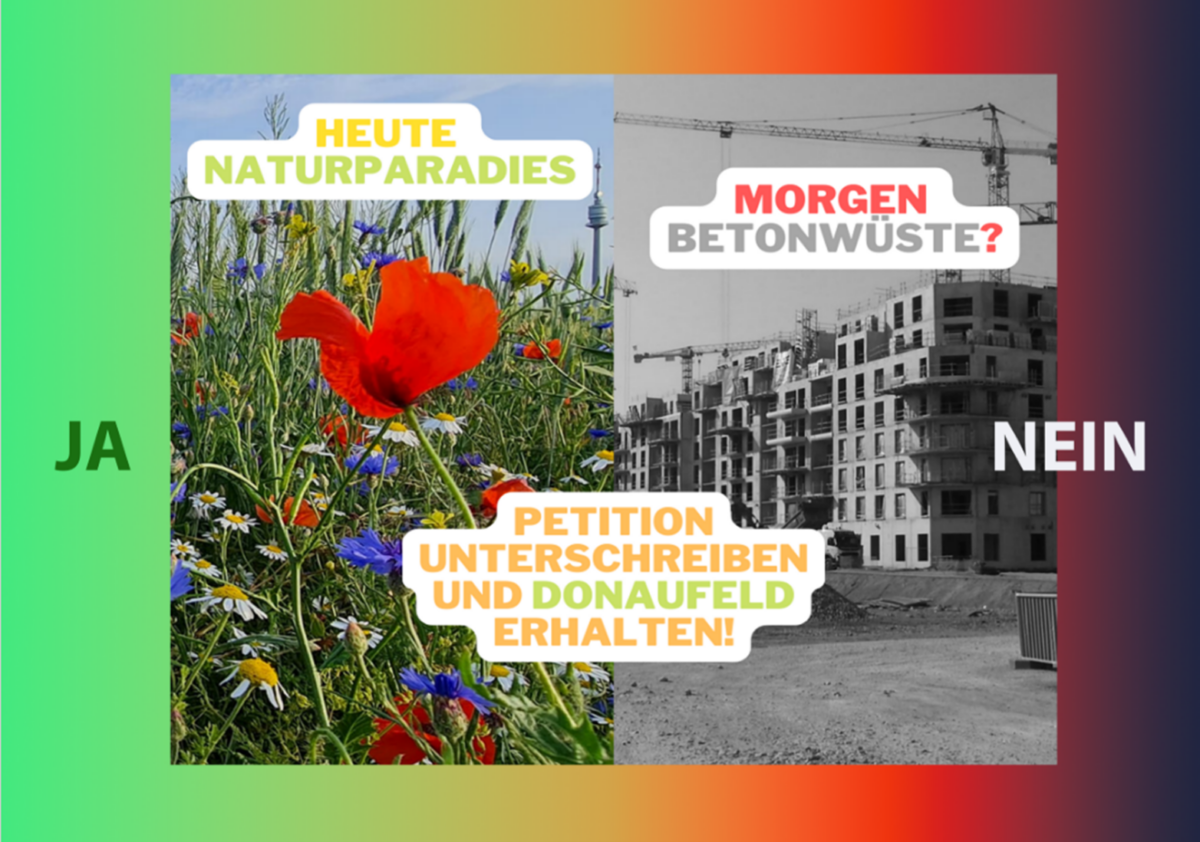 Zaunplakat Freies Donaufeld